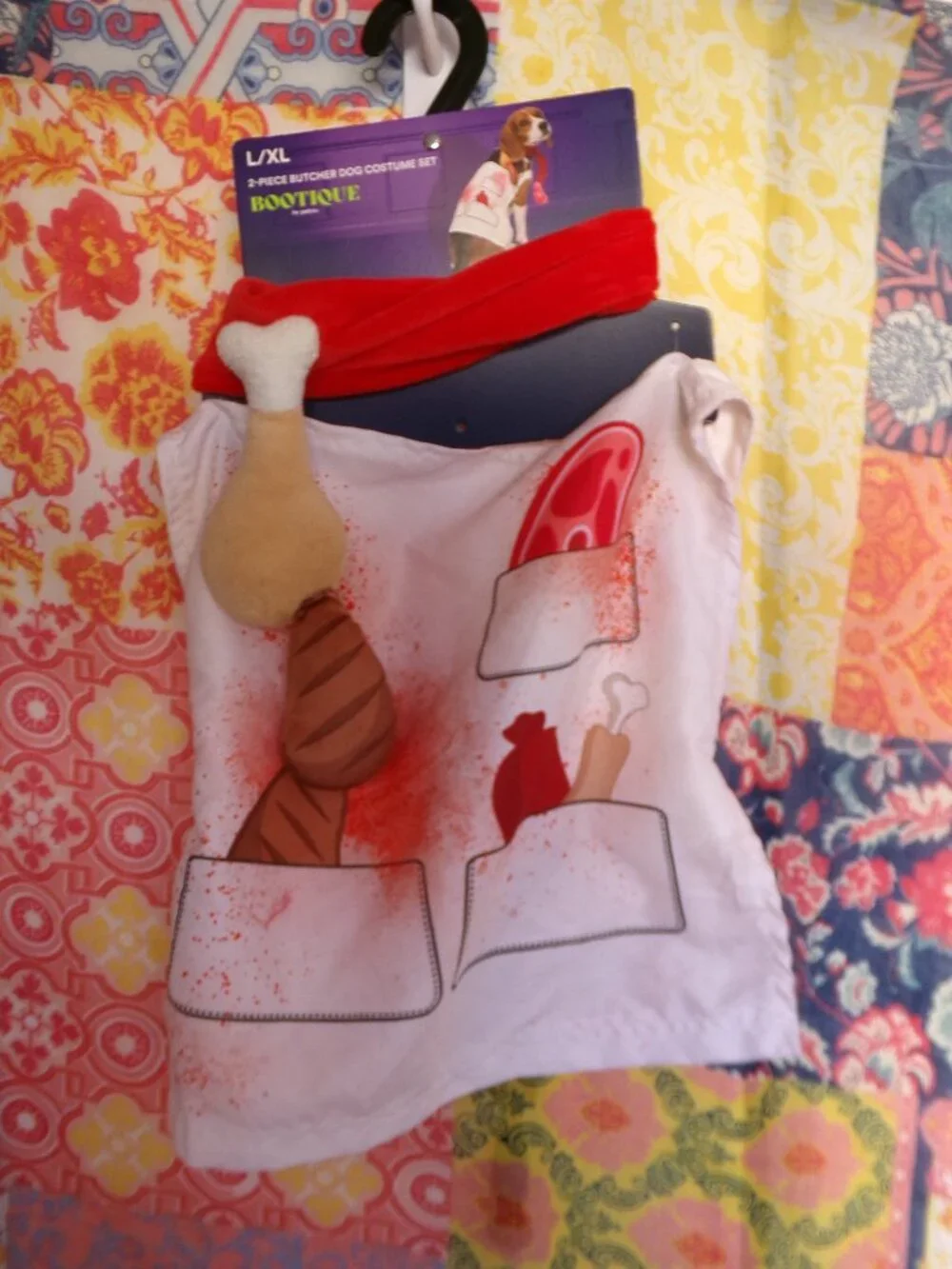 Bootique NWT 2 pc Butcher Dog Costume Sz L/XL